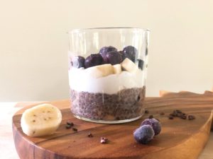 バナナブルーベリーチアプディング