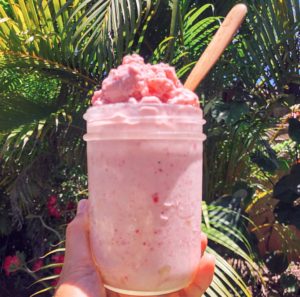 イチゴのヘルシーアイスクリーム