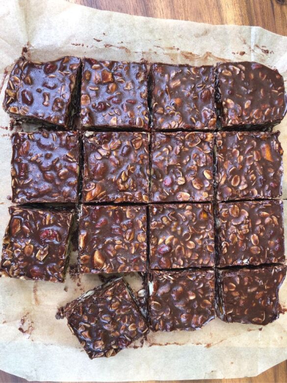 Rawチョコレートオートミールバー ヴィーガン、グルテンフリー Healthy Habits Hawaii